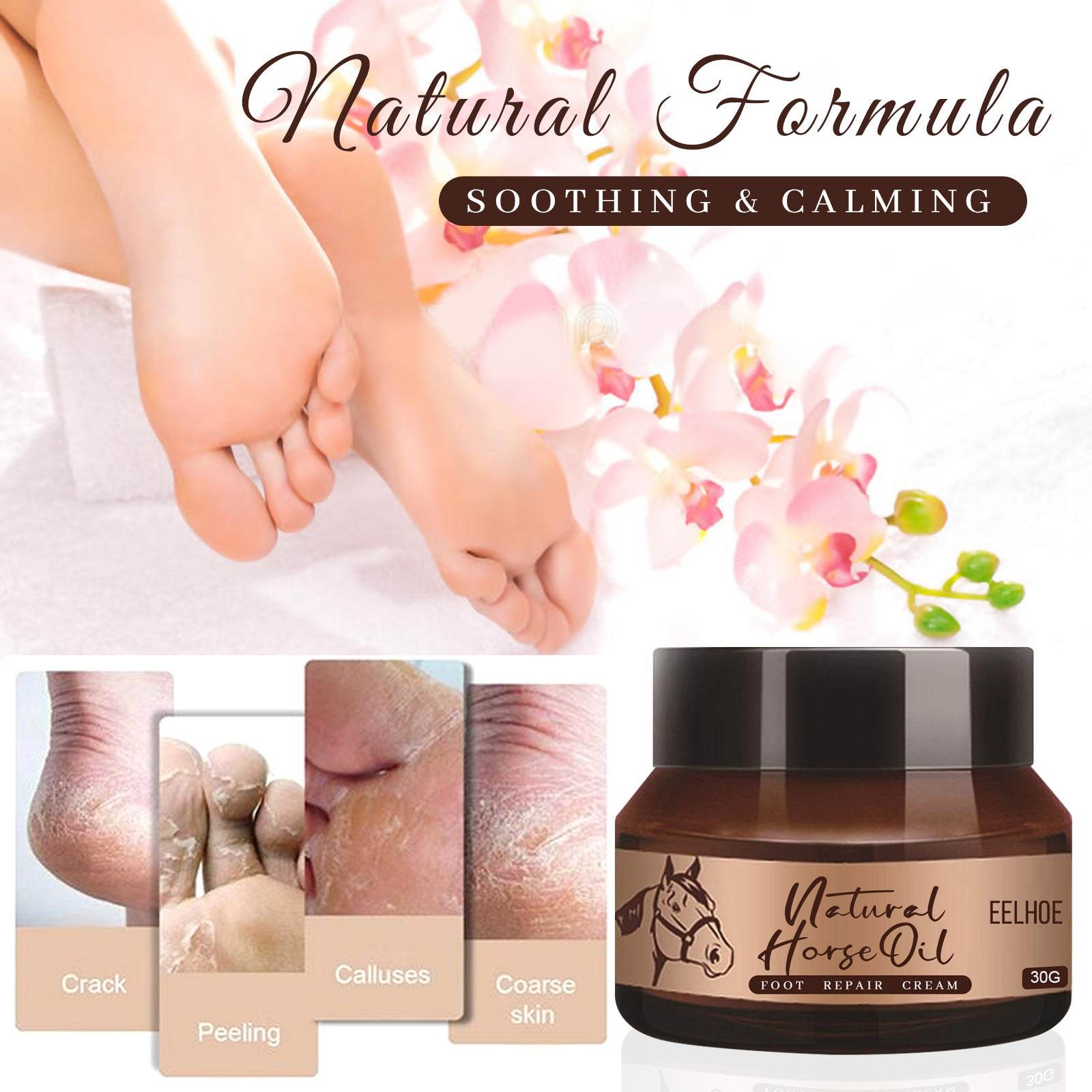 Horse Oil Foot Repair Cream For Dry And Peeling Feet - Mubimart