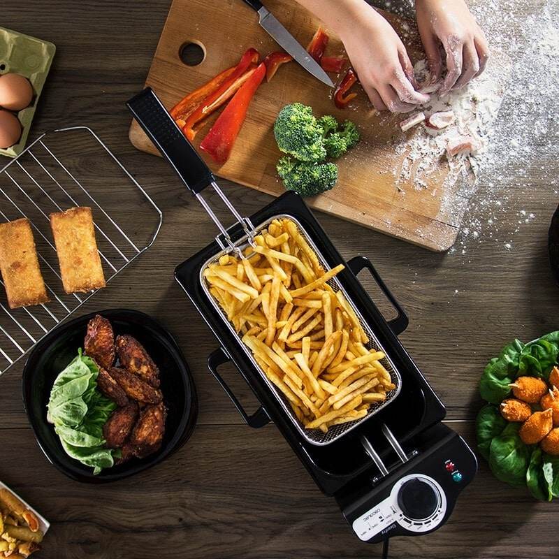 Household 3L French Fries Electromechanical Fryer - Mubimart