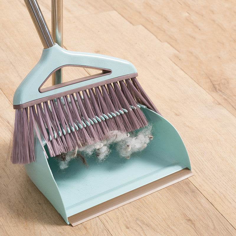 Household Cleaning Tool With Broom And Dustpan Set With Scraping Teeth - Mubimart