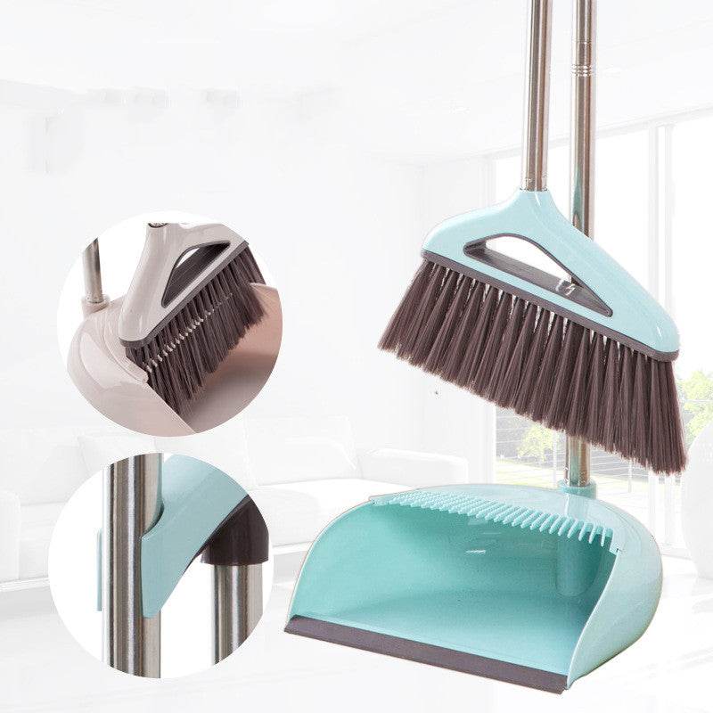 Household Cleaning Tool With Broom And Dustpan Set With Scraping Teeth - Mubimart