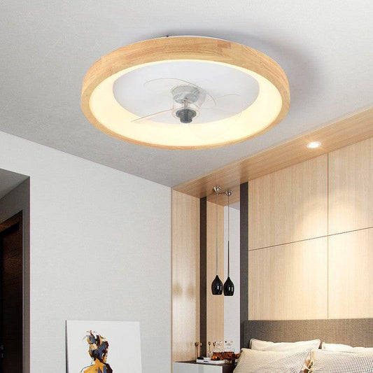 Household Fan Nordic Log Ceiling Lamp - Mubimart