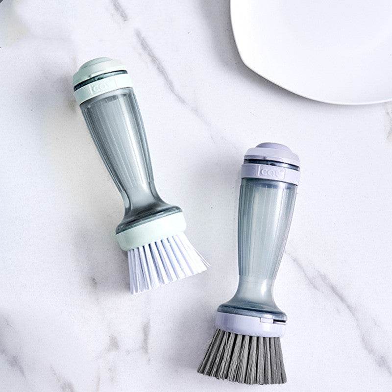 Household Long Handle Multi-function Liquid Pot Dish Brush - Mubimart