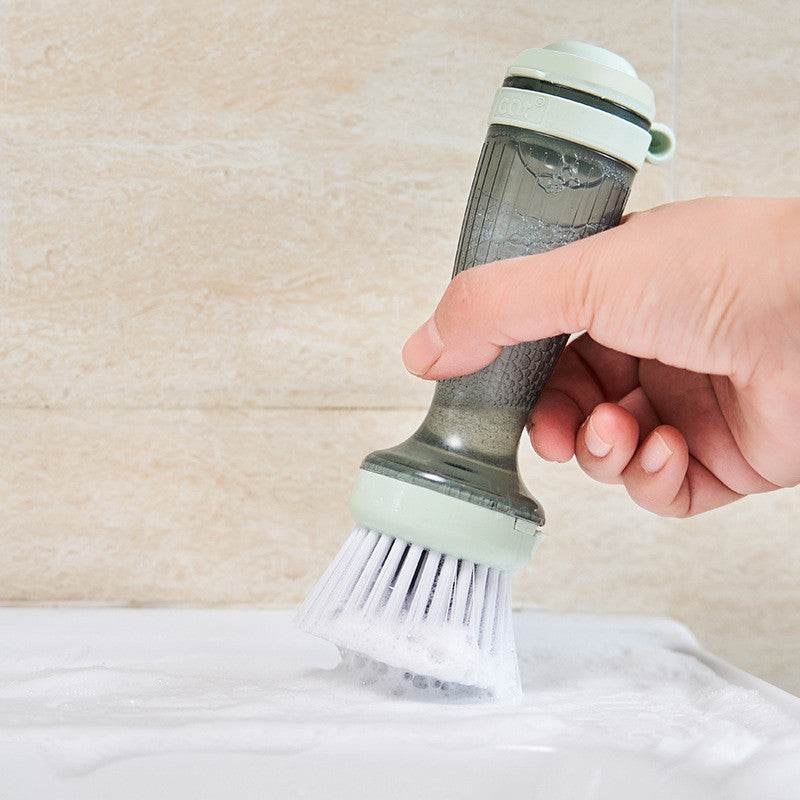 Household Long Handle Multi-function Liquid Pot Dish Brush - Mubimart