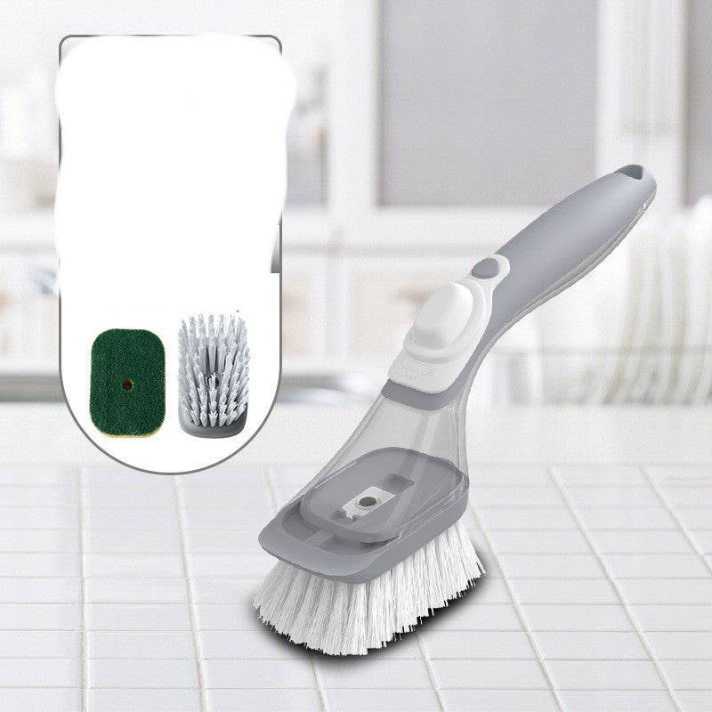 Household Long Handle Multi-function Liquid Pot Dish Brush - Mubimart