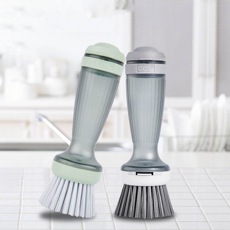 Household Long Handle Multi-function Liquid Pot Dish Brush - Mubimart