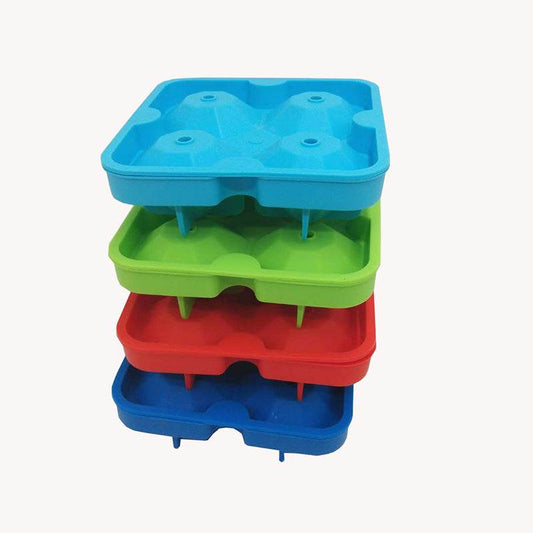 Household Simple Silicone Four-hole Ice Maker - Mubimart