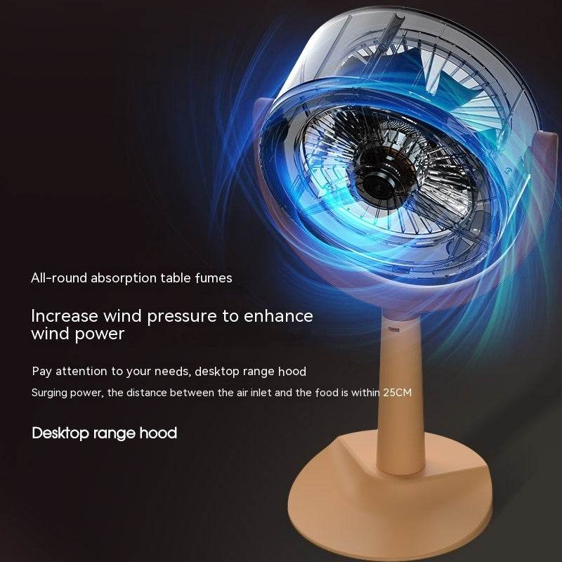 Household Small Desktop Range Hood Mini Portable Desktop Large Wind Power - Mubimart