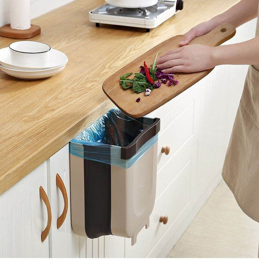 Household hanging folding trash can - Mubimart