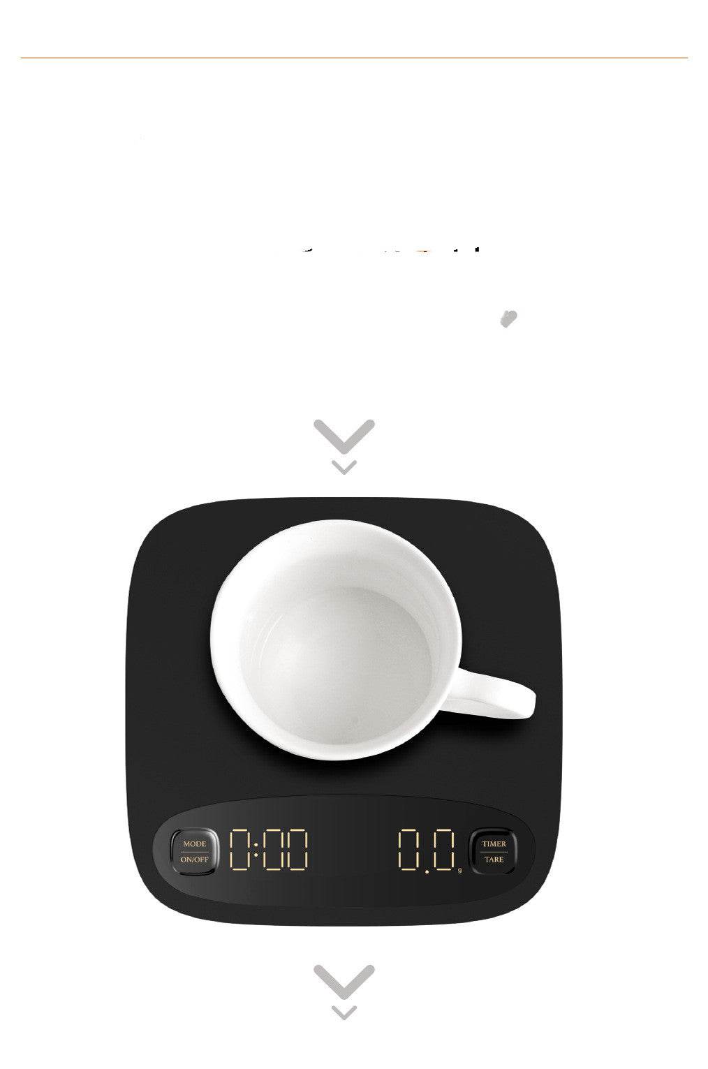 Household kitchen Scale Rechargeable Food Coffee Scale Mini Roast Weighing Coffee Electronic Scale - Mubimart