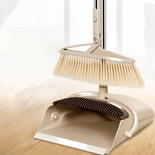 Household windproof plastic broom and dustpan set - Mubimart