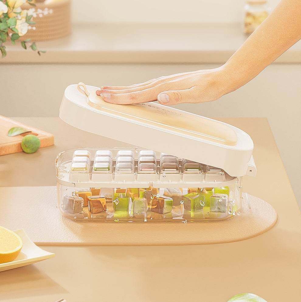 Ice Box Ice Cube Tray Grid High Capacity Food Grade Kitchen Gadgets - Mubimart