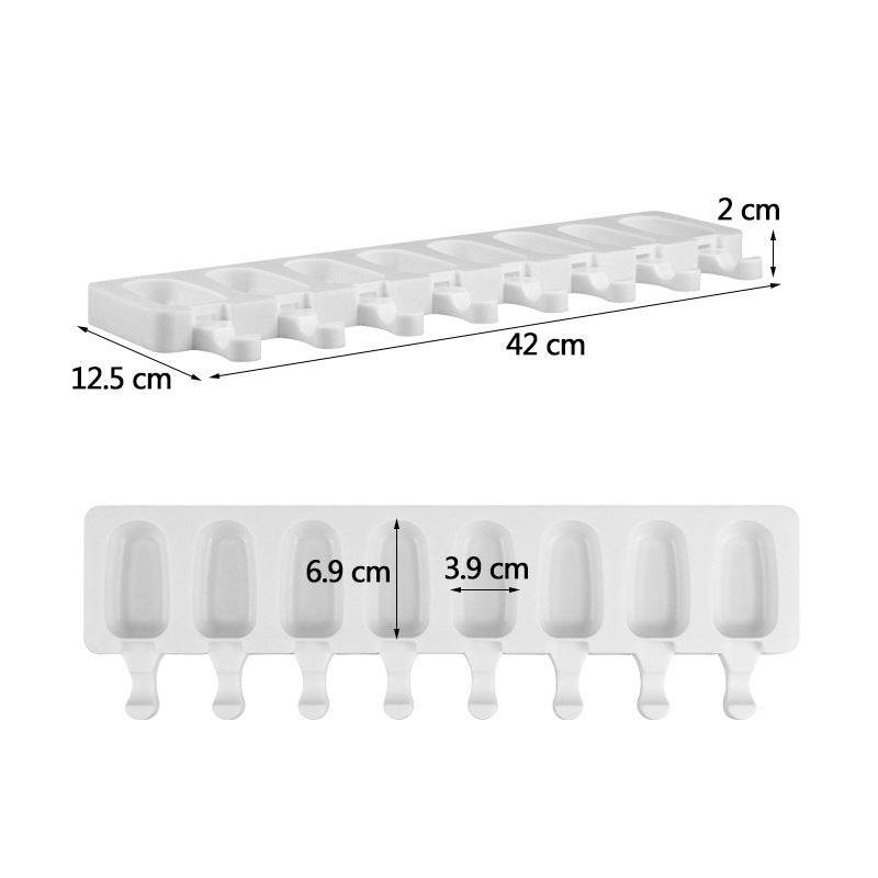 Ice Cream Mold Of 8-grid Silica Gel Ice Cream - Mubimart