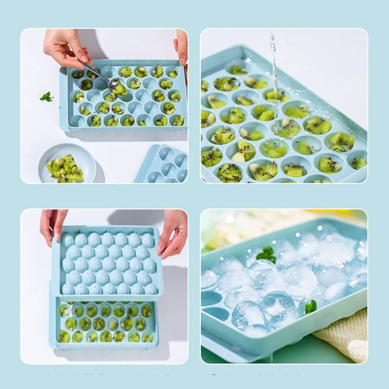 Ice Tray 3D Round Ice Molds Home Bar Party Use Round Ball Ice Cube Makers Kitchen DIY Ice Cream Moulds - Mubimart