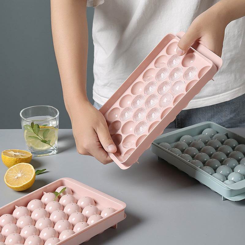 Ice Tray 3D Round Ice Molds Home Bar Party Use Round Ball Ice Cube Makers Kitchen DIY Ice Cream Moulds - Mubimart