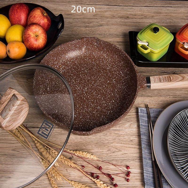 Induction Cooker Non Stick Medical Stone Frying Pan - Mubimart