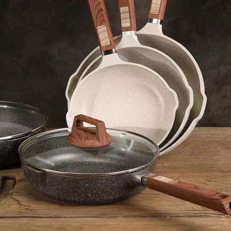 Induction Cooker Non Stick Medical Stone Frying Pan - Mubimart