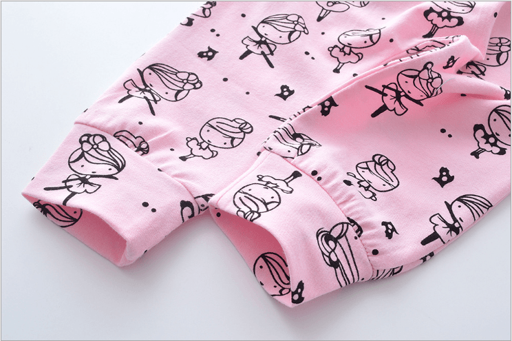 Infant Baby Girls Clothes Daddy's Little Girl T-shirt Cartoon Pants Headband Toddler Outfits Clothing Set - Mubimart
