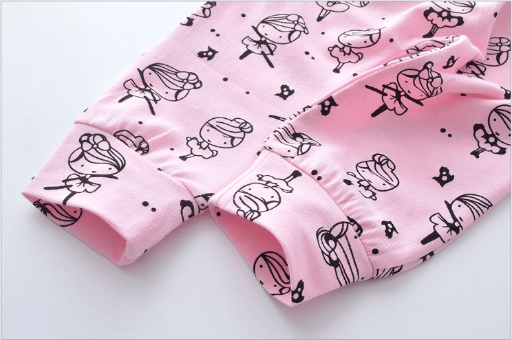 Infant Baby Girls Clothes Daddy's Little Girl T-shirt Cartoon Pants Headband Toddler Outfits Clothing Set - Mubimart