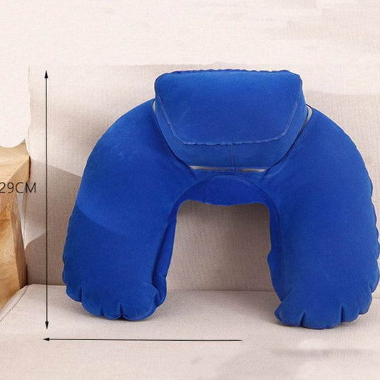 Inflatable Two-in-one Pillow Travel Three Pieces U-shape Pillow Inflatable Pillow Travel Pillow - Mubimart