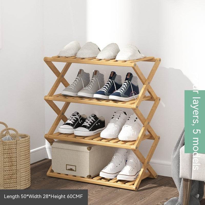 Installation-free Simple Household Indoor Multi-layer Folding Shoe Rack - Mubimart