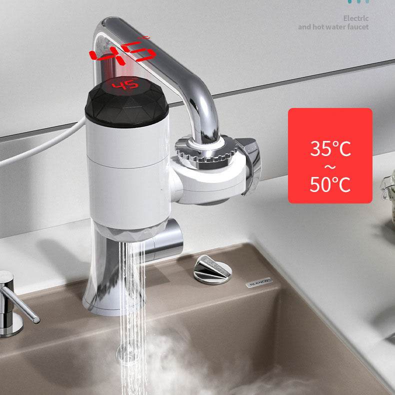 Instant Electric Heating Faucet Water Faucet Electric Hot Water Heater Faucet with LCD Temperature Display Bathroom Kitchen - Mubimart