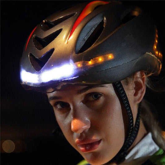 Intelligent steering helmet led bicycle equipment - Mubimart