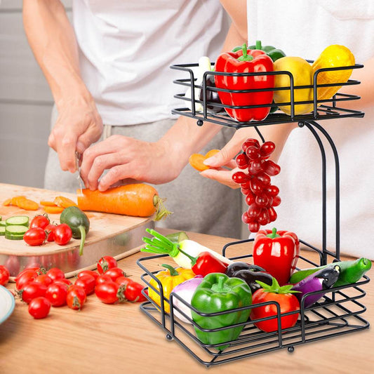 Iron Fruit Basket Kitchen Supplies Storage Convenient Disassembly - Mubimart