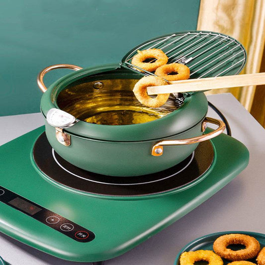 Japanese Style Stainless Steel Oil Non-stick Fryer - Mubimart