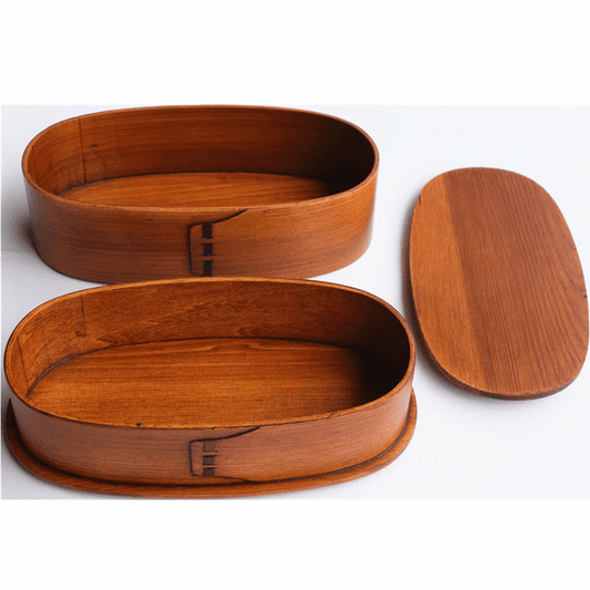 Japanese style cedar bento box - Mubimart