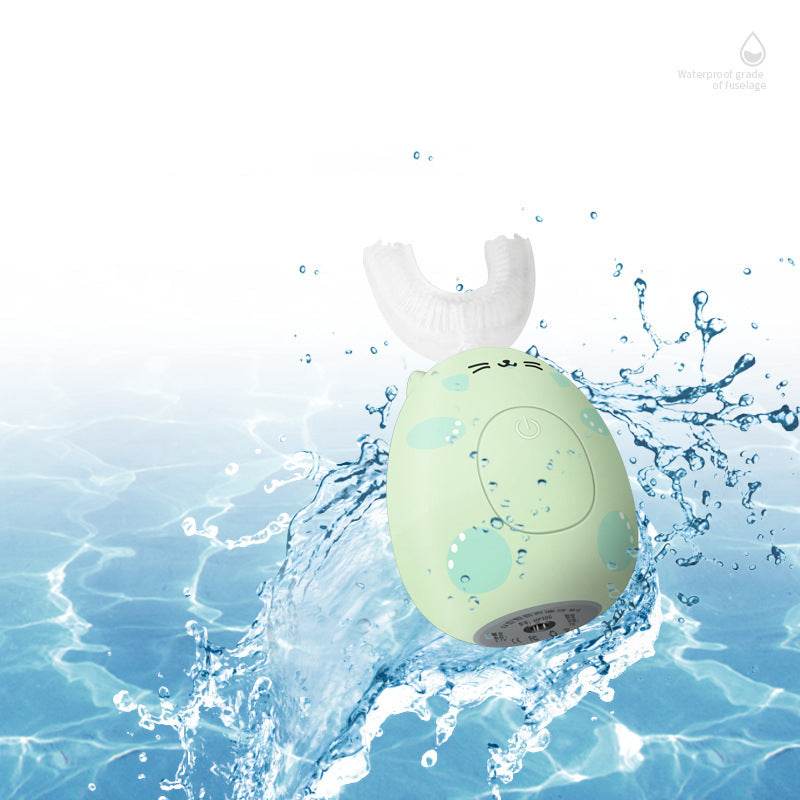 Kid Sonic Rechargeable Electric Toothbrush Automatic 360 Degrees Toothbrush Ultrasonic Soft Silicone Electric Children Toothbrush - Mubimart