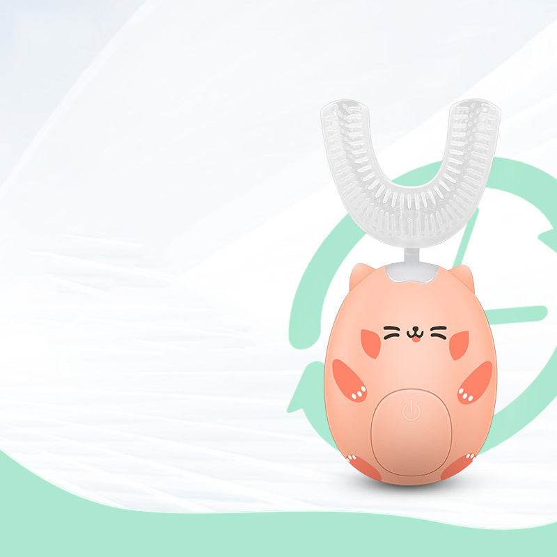 Kid Sonic Rechargeable Electric Toothbrush Automatic 360 Degrees Toothbrush Ultrasonic Soft Silicone Electric Children Toothbrush - Mubimart