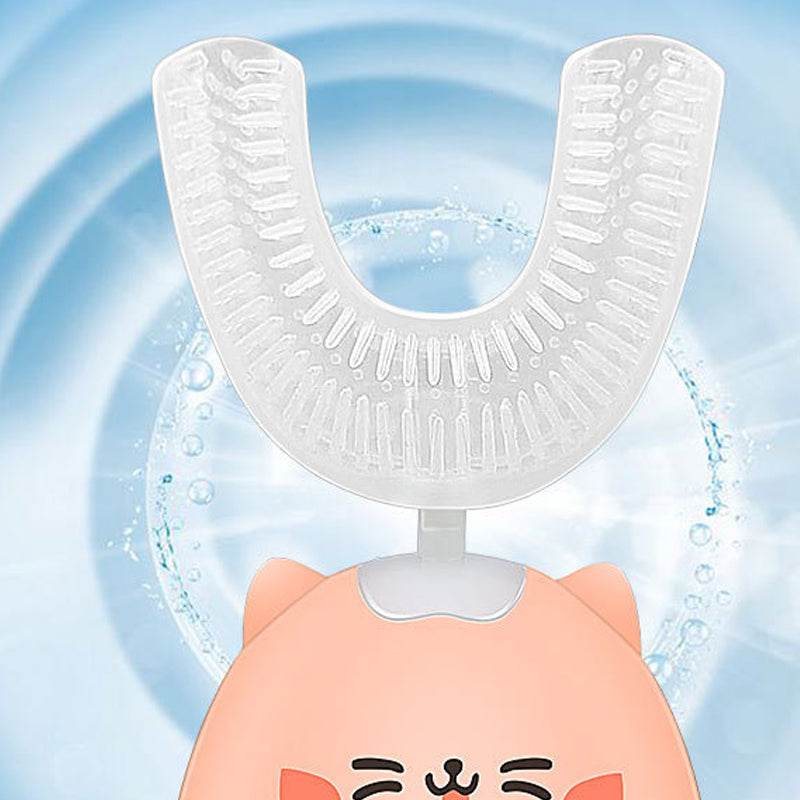 Kid Sonic Rechargeable Electric Toothbrush Automatic 360 Degrees Toothbrush Ultrasonic Soft Silicone Electric Children Toothbrush - Mubimart