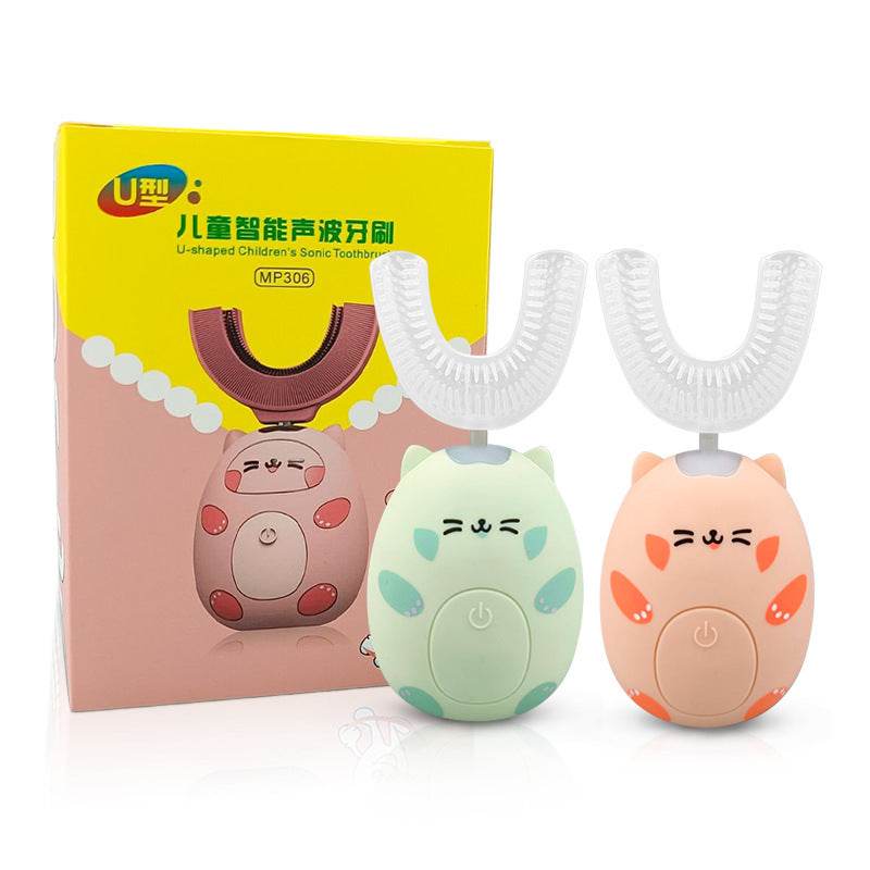 Kid Sonic Rechargeable Electric Toothbrush Automatic 360 Degrees Toothbrush Ultrasonic Soft Silicone Electric Children Toothbrush - Mubimart