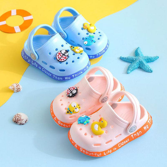 Kids Slippers for Boys Girls Cartoon Shoes Summer Toddler - Mubimart