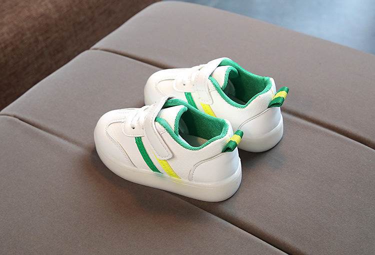 Kimmy White LED Sneakers Shoes - Mubimart