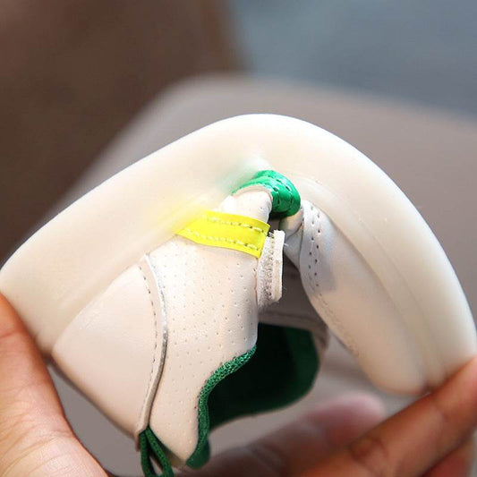 Kimmy White LED Sneakers Shoes - Mubimart