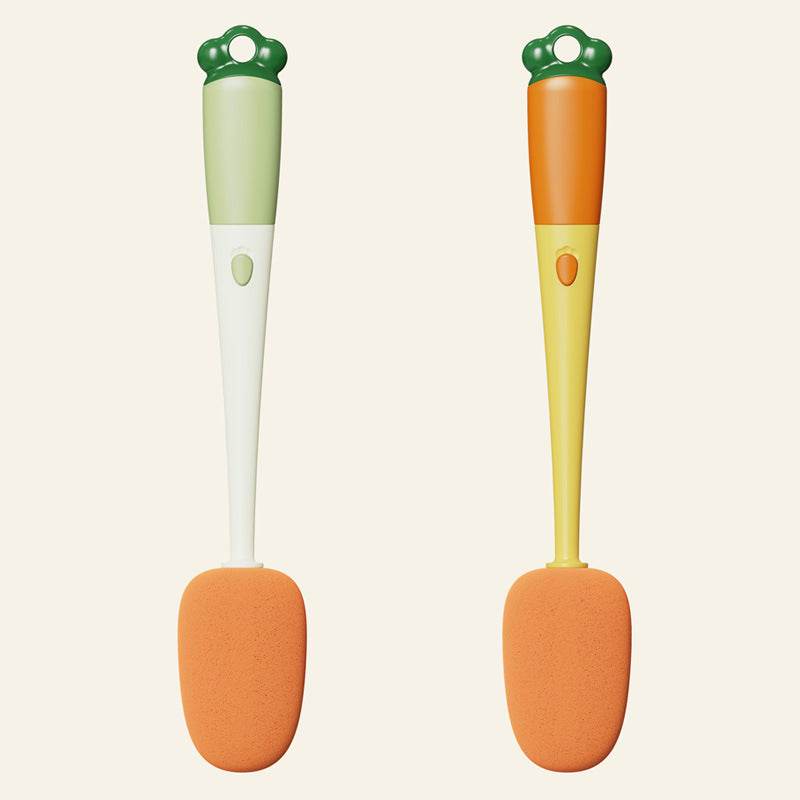 Kitchen 3 In 1 Multifunctional Cleaning Cup Washer Brush Long Handle Carrot Water Bottle Cleaning Brush - Mubimart