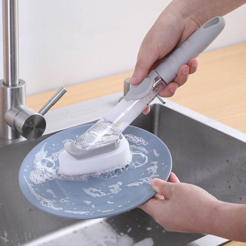 Kitchen Dish Brush Hydraulic Brush Automatic Liquid Adding Type - Mubimart
