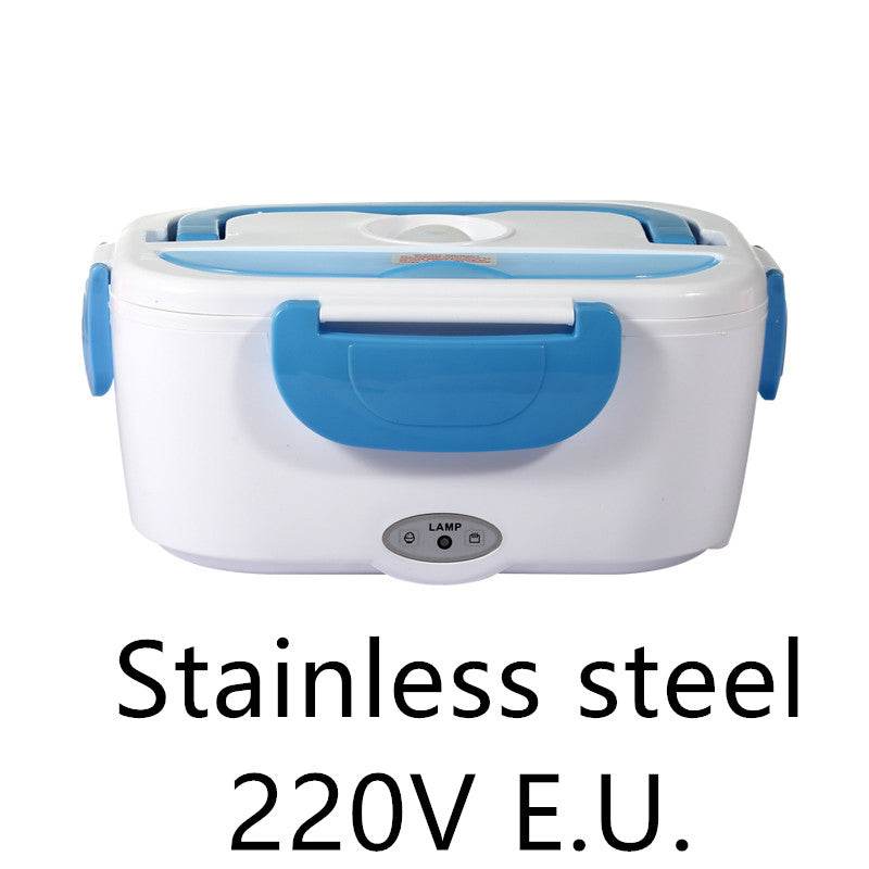 Kitchen Electric Heated Lunch Box Stainless Steel School Car Picnic Food Heating Heater Food Warmer Container - Mubimart