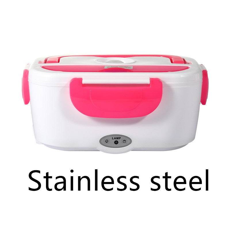 Kitchen Electric Heated Lunch Box Stainless Steel School Car Picnic Food Heating Heater Food Warmer Container - Mubimart