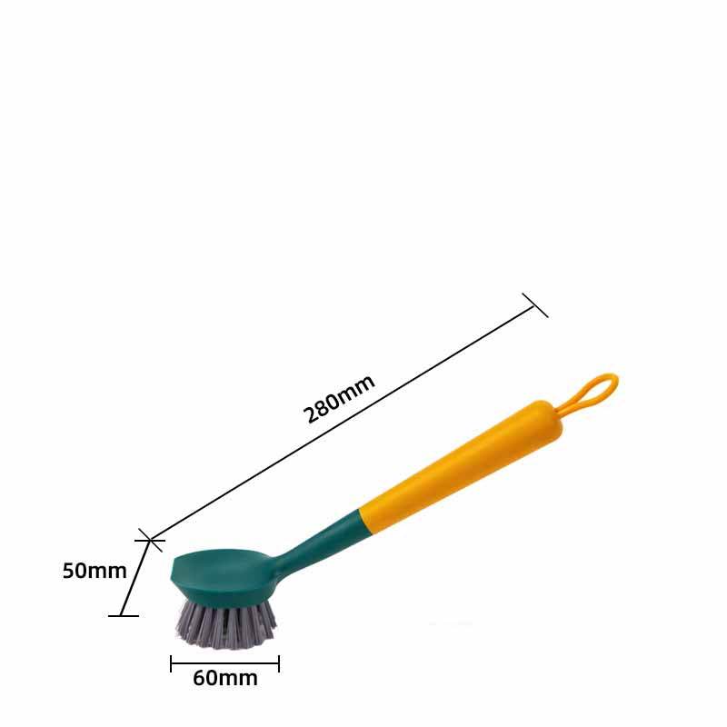 Kitchen Pot Brush Dish Brush Long Handle Soft Bristle Cup Brush Board Brush Shoe Brush Window Scraper Sweeper TPR Set - Mubimart
