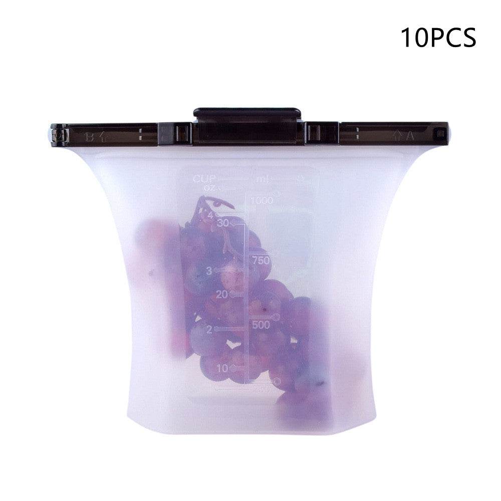 Kitchen Refrigerator Silicone Food Storage Bag - Mubimart