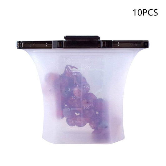 Kitchen Refrigerator Silicone Food Storage Bag - Mubimart