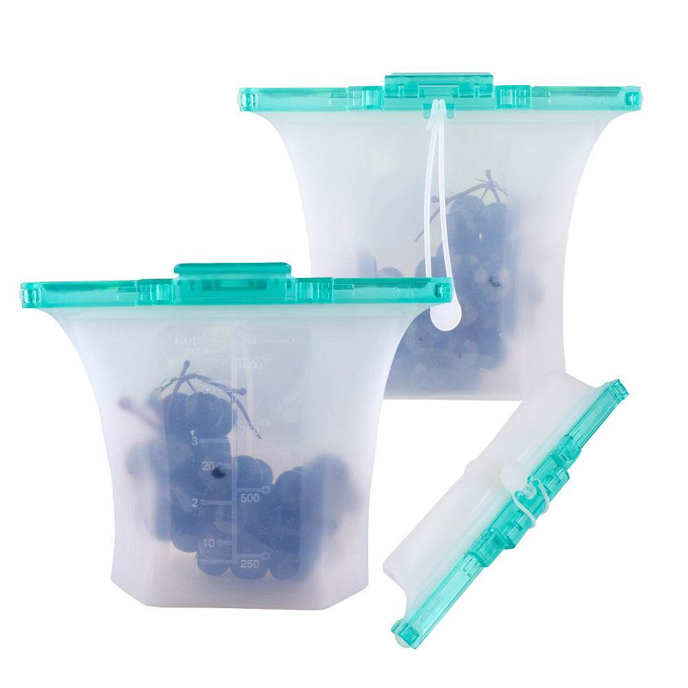Kitchen Refrigerator Silicone Food Storage Bag - Mubimart