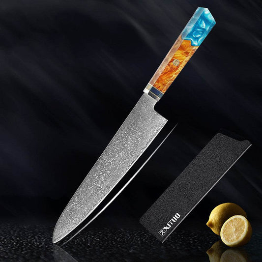 Kitchen Set Knife Damascus Steel Kitchen Knife Kitchen Knife Chef Knife Santoku Knife Japanese Knife Kitchen Tool - Mubimart