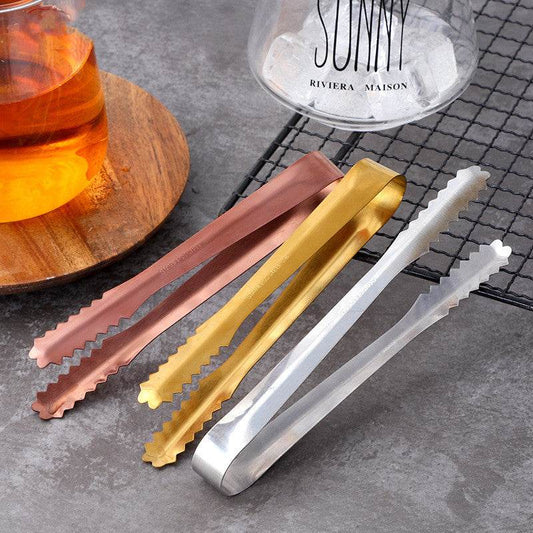 Kitchen U-shaped Stainless Steel Ice Tongs - Mubimart