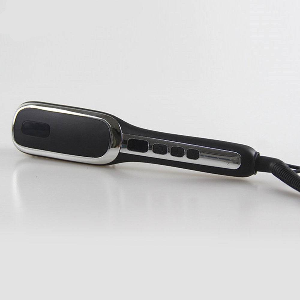 LCD Display Men's Beard Straightener Ion Straight Hair Brush - Mubimart