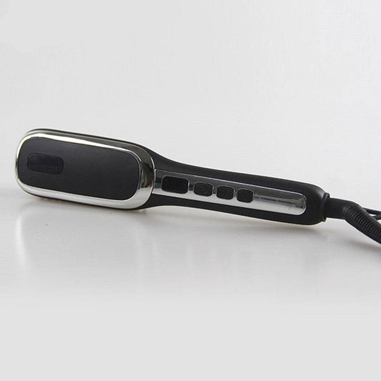 LCD Display Men's Beard Straightener Ion Straight Hair Brush - Mubimart