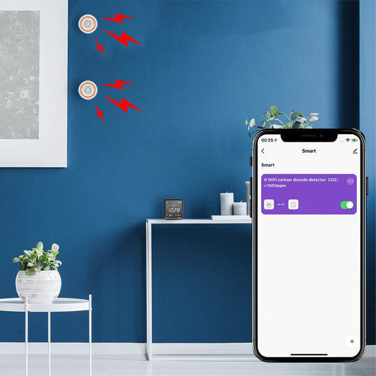 LED Color Screen Graffiti WIFI Smart Home Temperature And Humidity Sensor - Mubimart