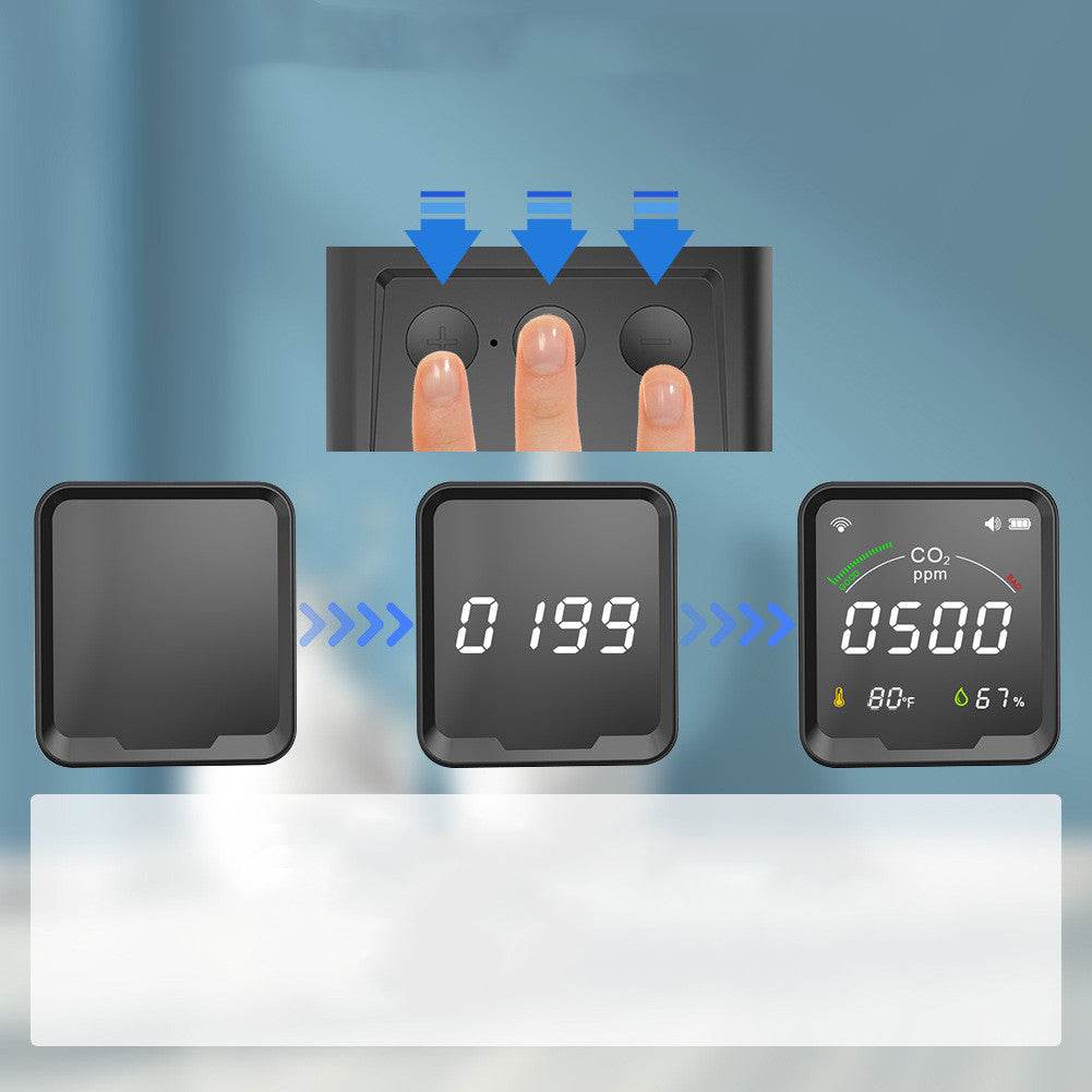 LED Color Screen Graffiti WIFI Smart Home Temperature And Humidity Sensor - Mubimart